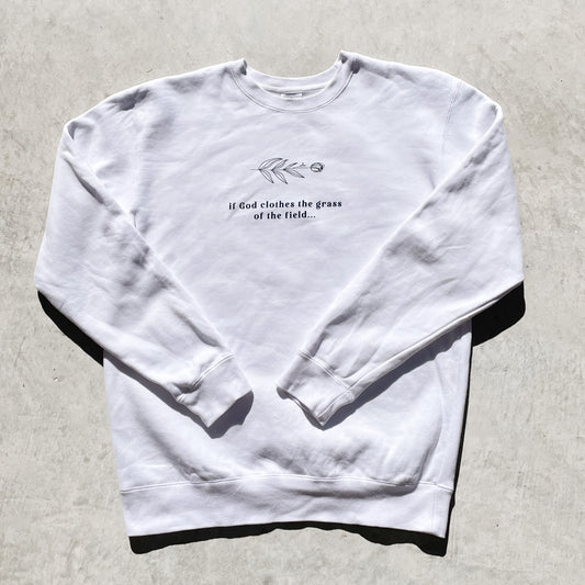 Will He not clothe you crewneck